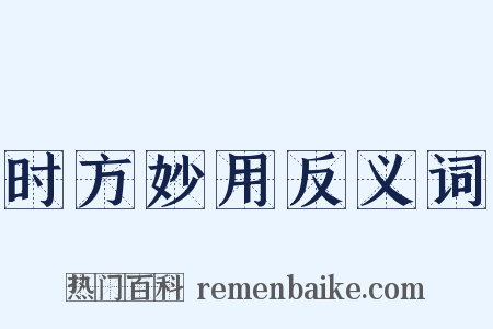 时方妙用反义词是什么意思的图片